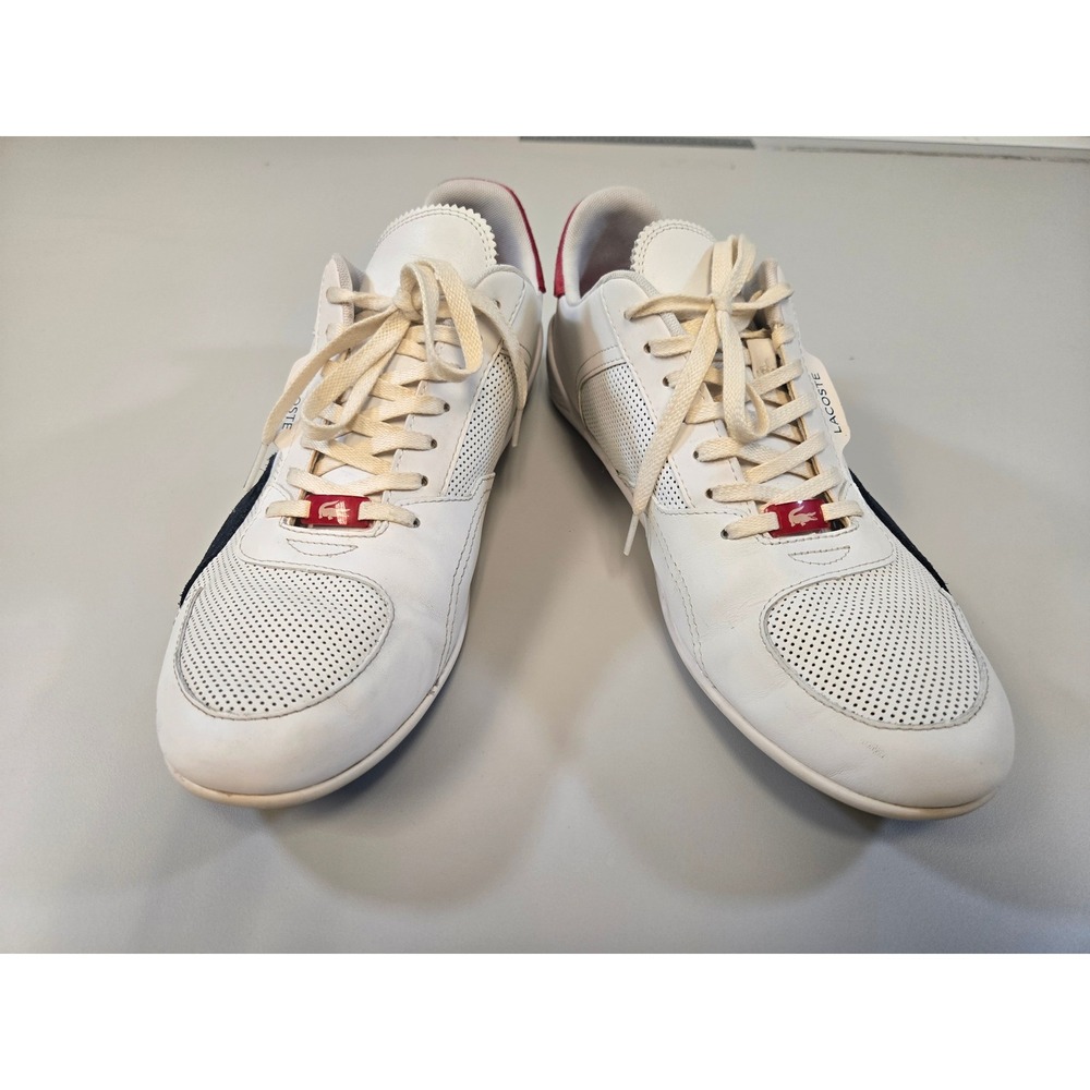 Lacoste Hapona 120 3 CMA Mens White Leather Sneakers 7-39CMA0066407 Size 11